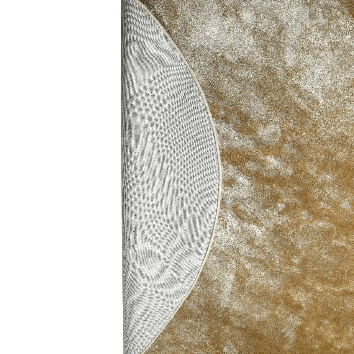 Flavia brown handwoven viscose rug, round