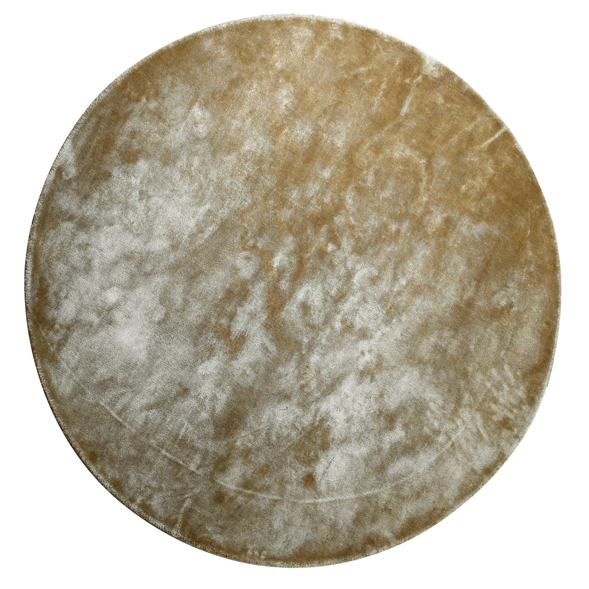 Flavia brown handwoven viscose rug, round