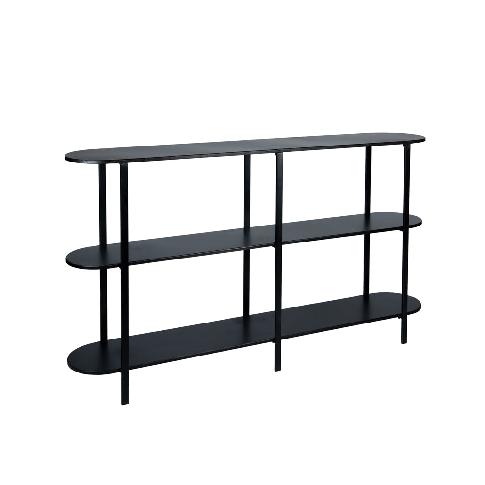 Sophisticated black metal side table