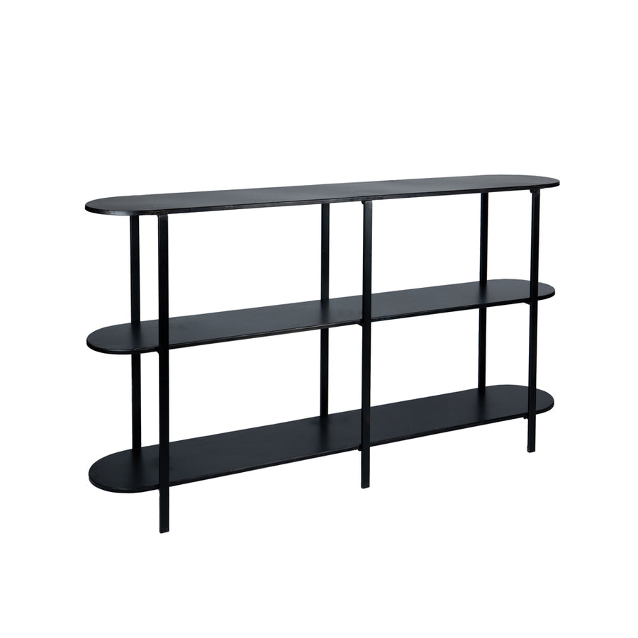 Sophisticated black metal side table