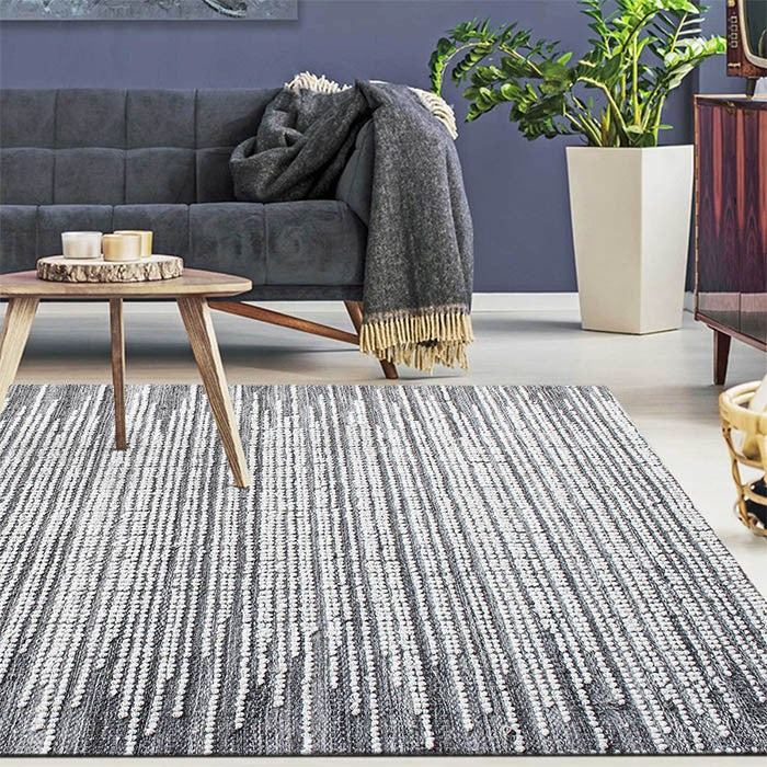 Salida Grey Wool Rug – 183 x 274 cm