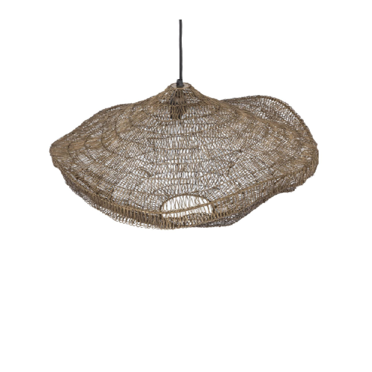 Lailaa brass wavy iron ceiling lamp, small