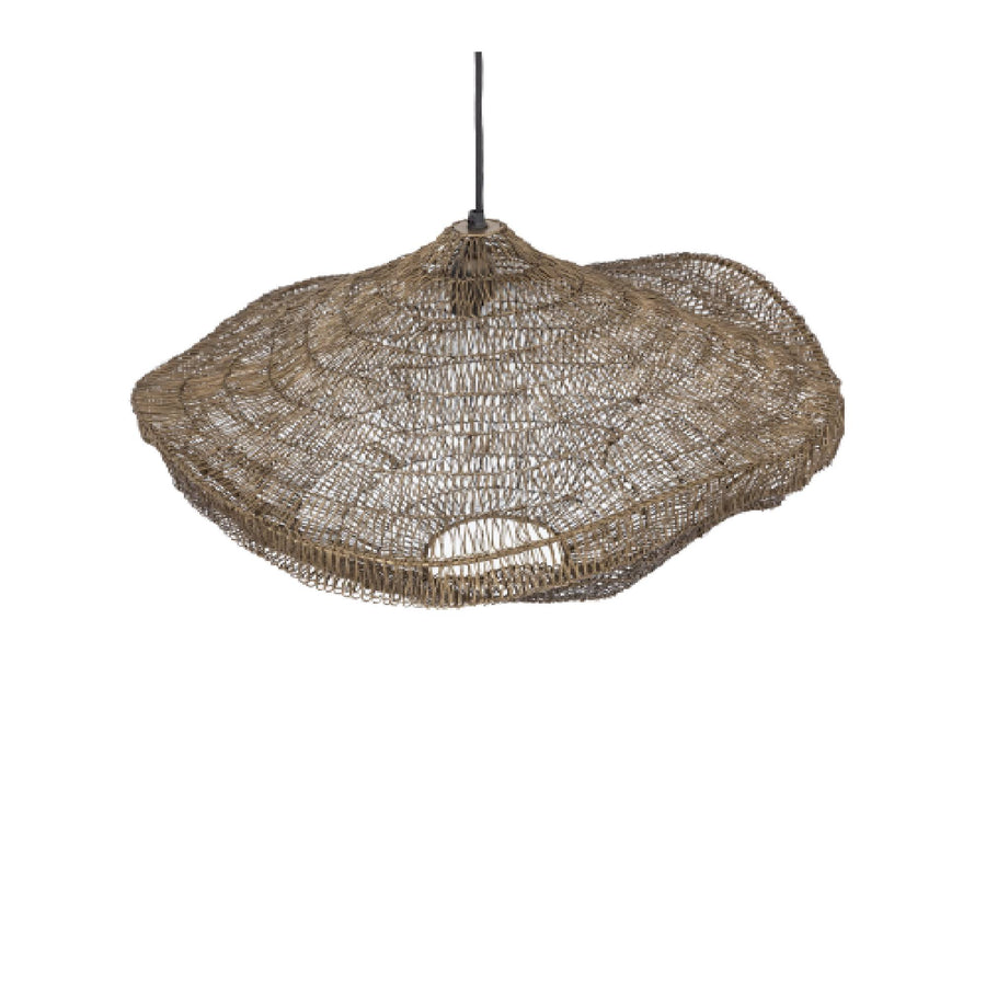 Lailaa brass wavy iron ceiling lamp, small