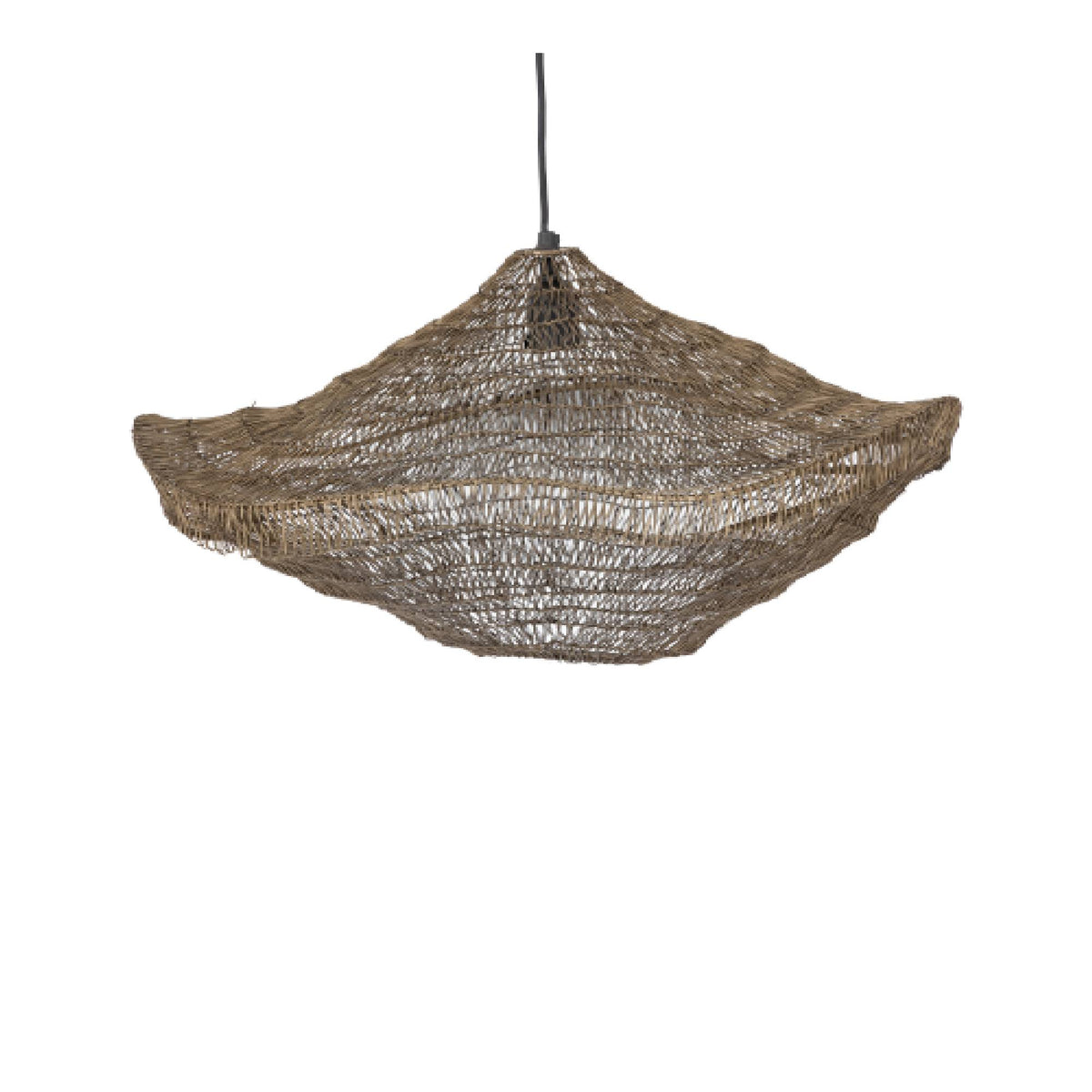 Lailaa brass wavy iron ceiling lamp, small