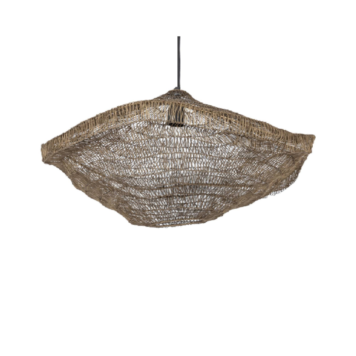 Lailaa brass wavy iron ceiling lamp, small