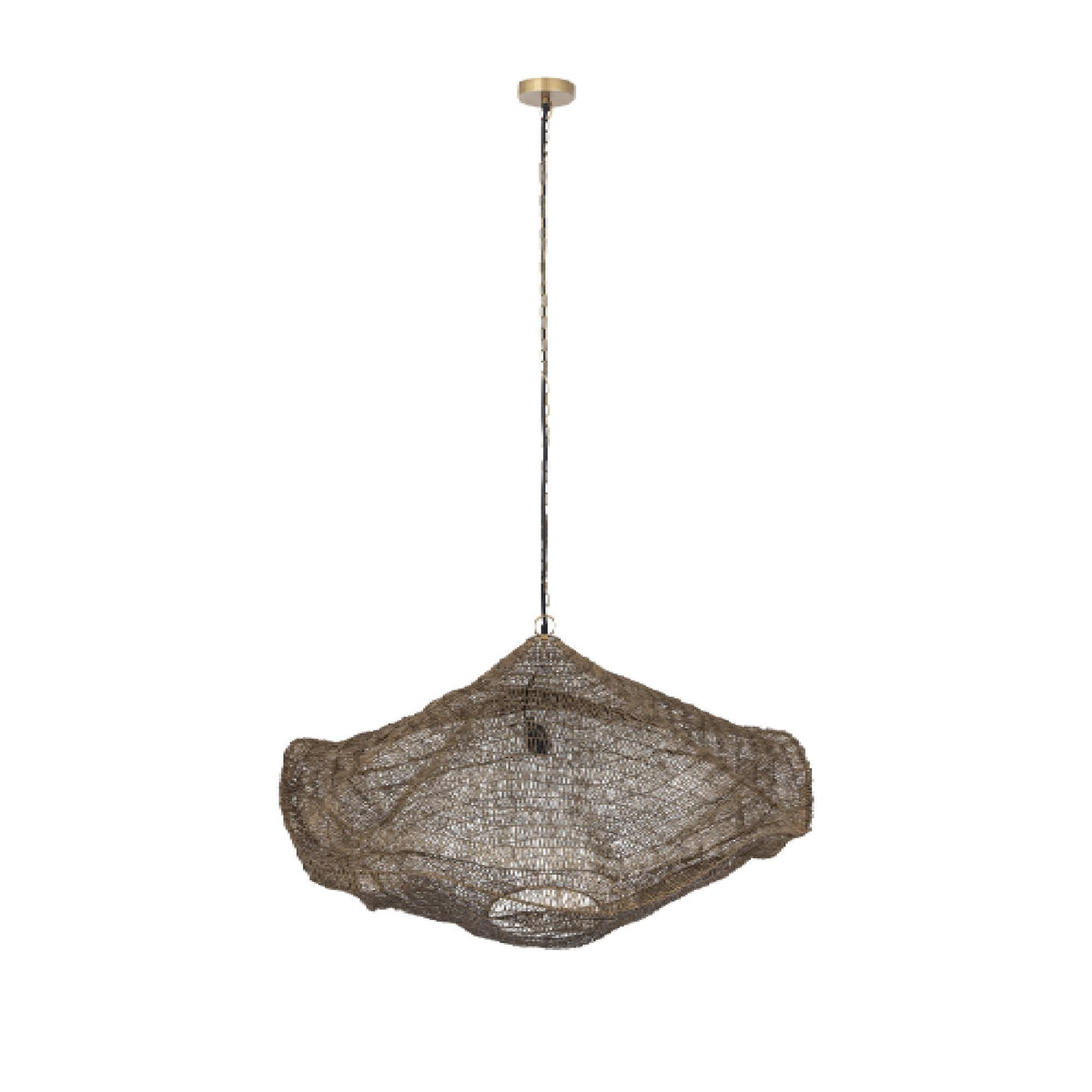 Lailaa brass wavy iron ceiling lamp, medium