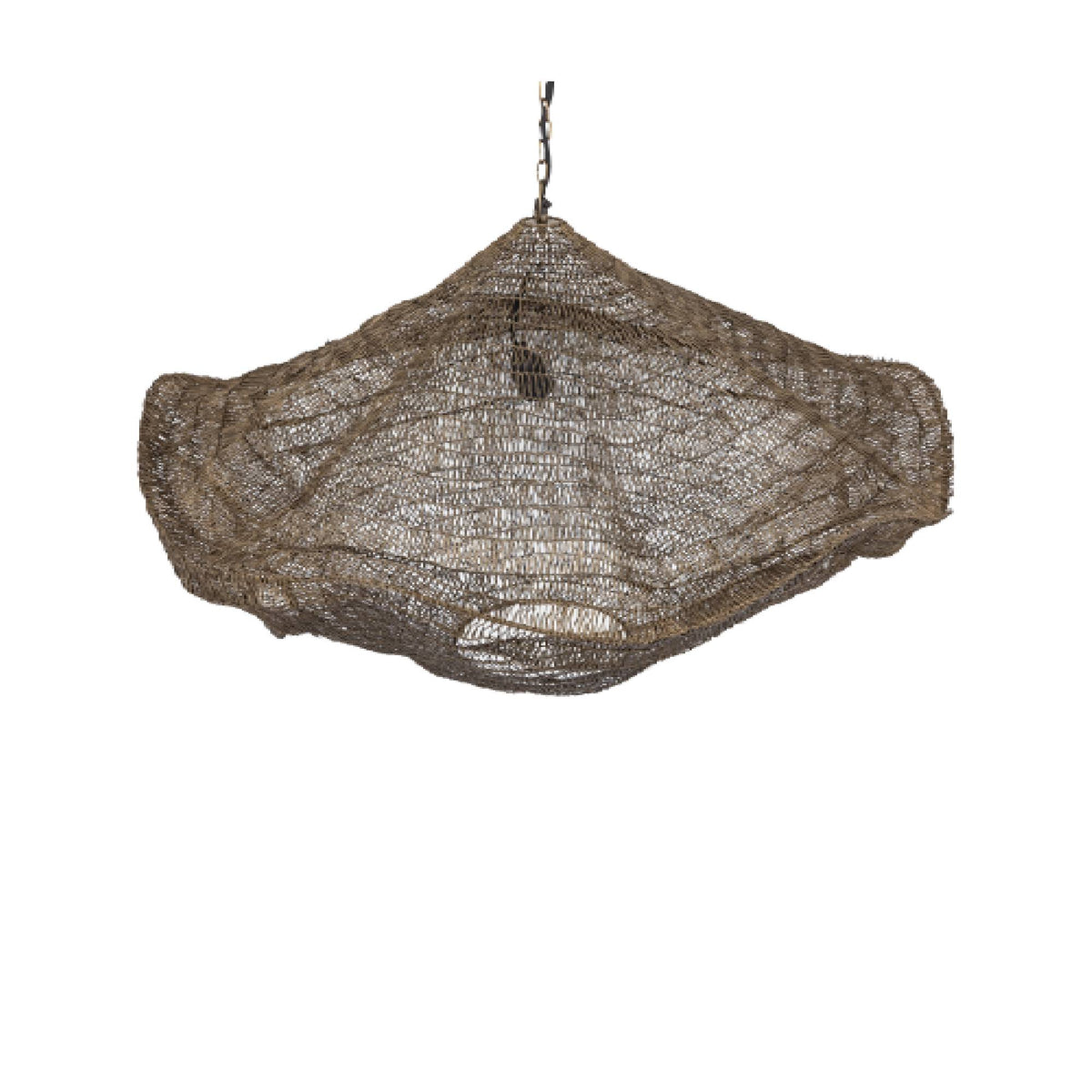 Lailaa brass wavy iron ceiling lamp, medium