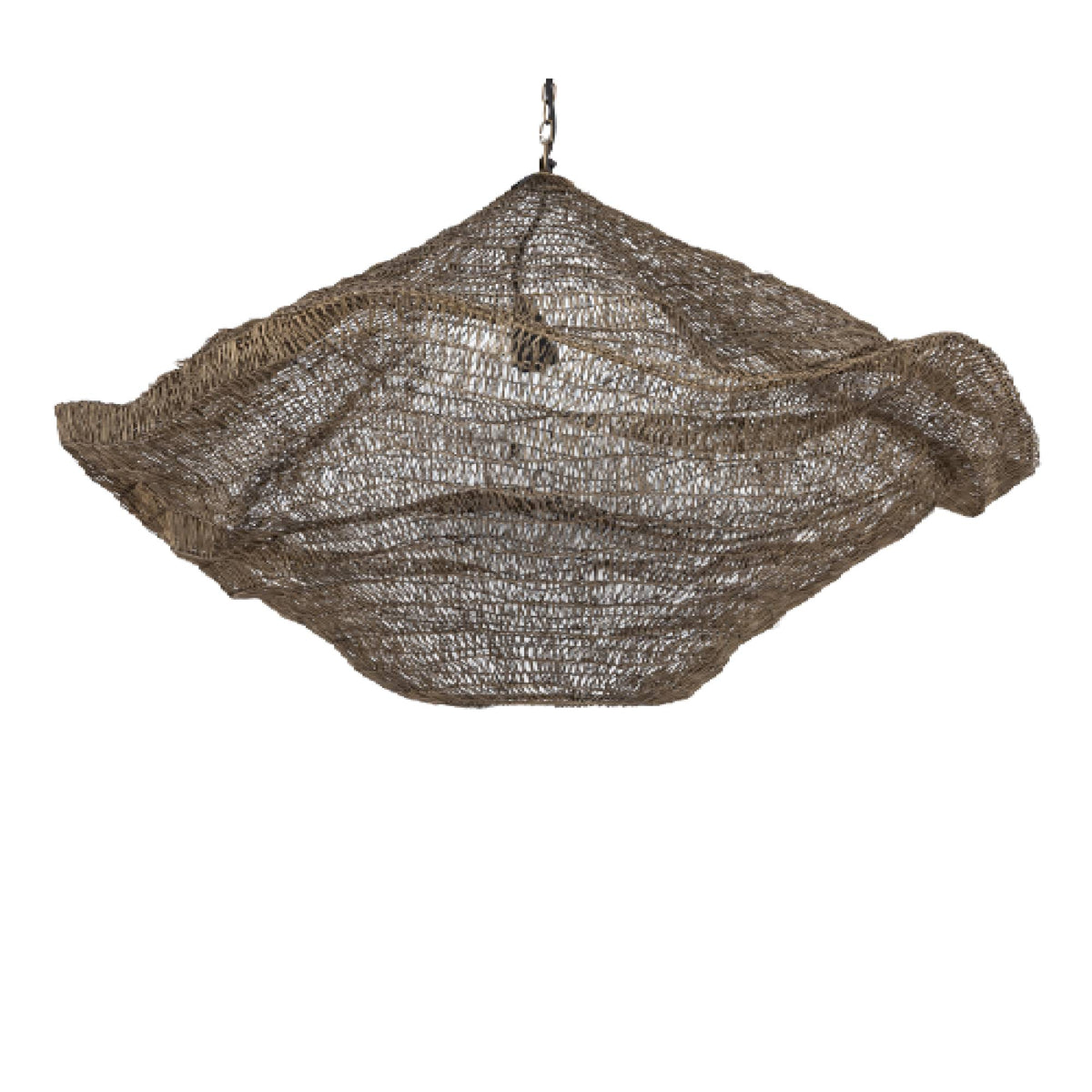 Lailaa brass wavy iron ceiling lamp, medium