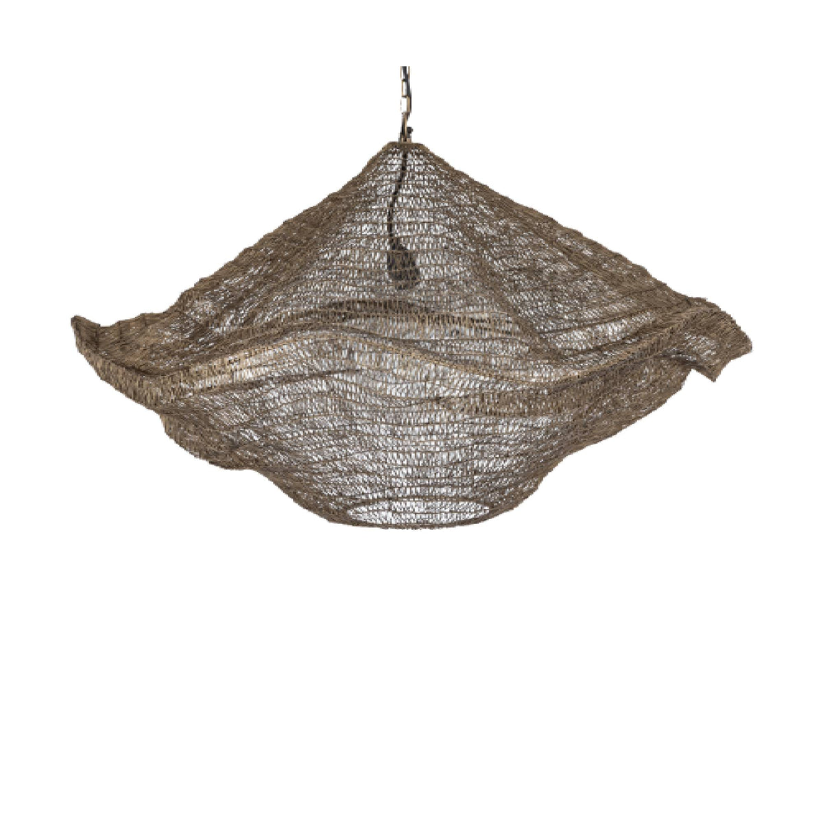 Lailaa brass wavy iron ceiling lamp, medium