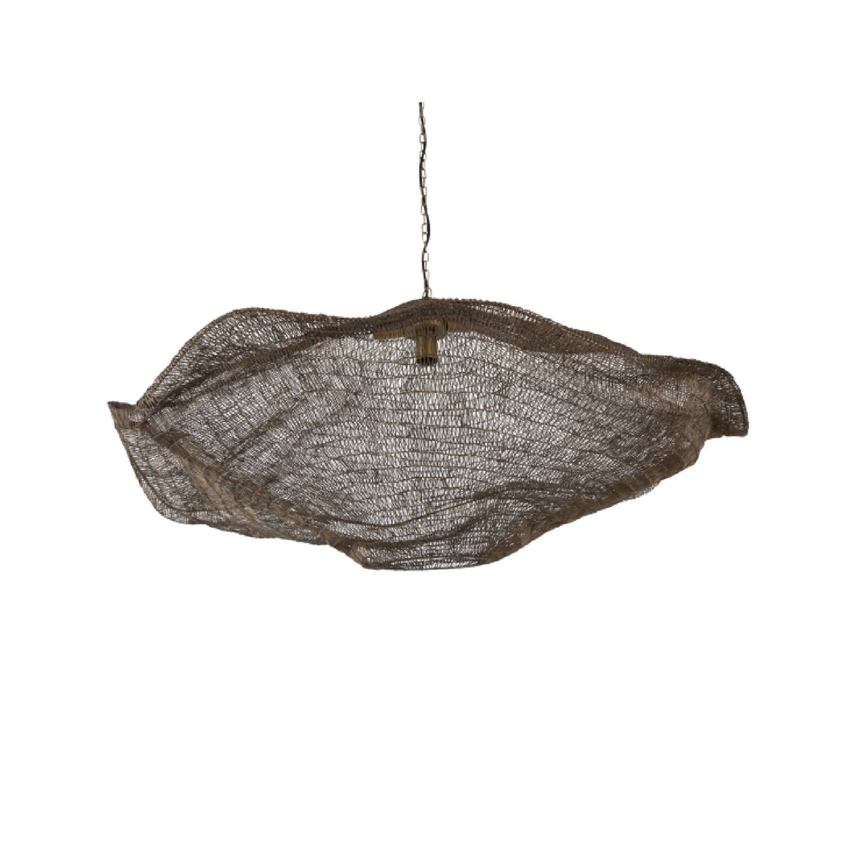 Lailaa brass wavy iron ceiling lamp, large