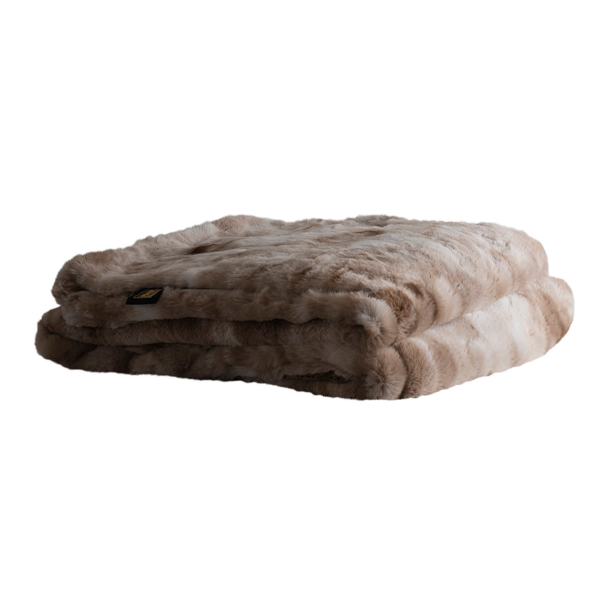 Linde beige faux fur bedspread in gift box