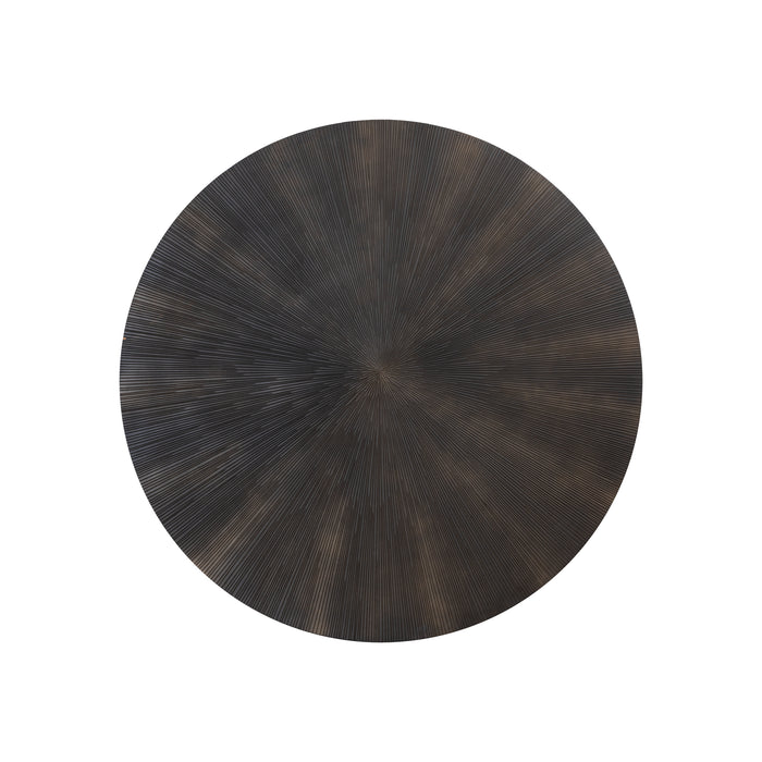 Zapp Carved Round Wall Panel - Black and Gold