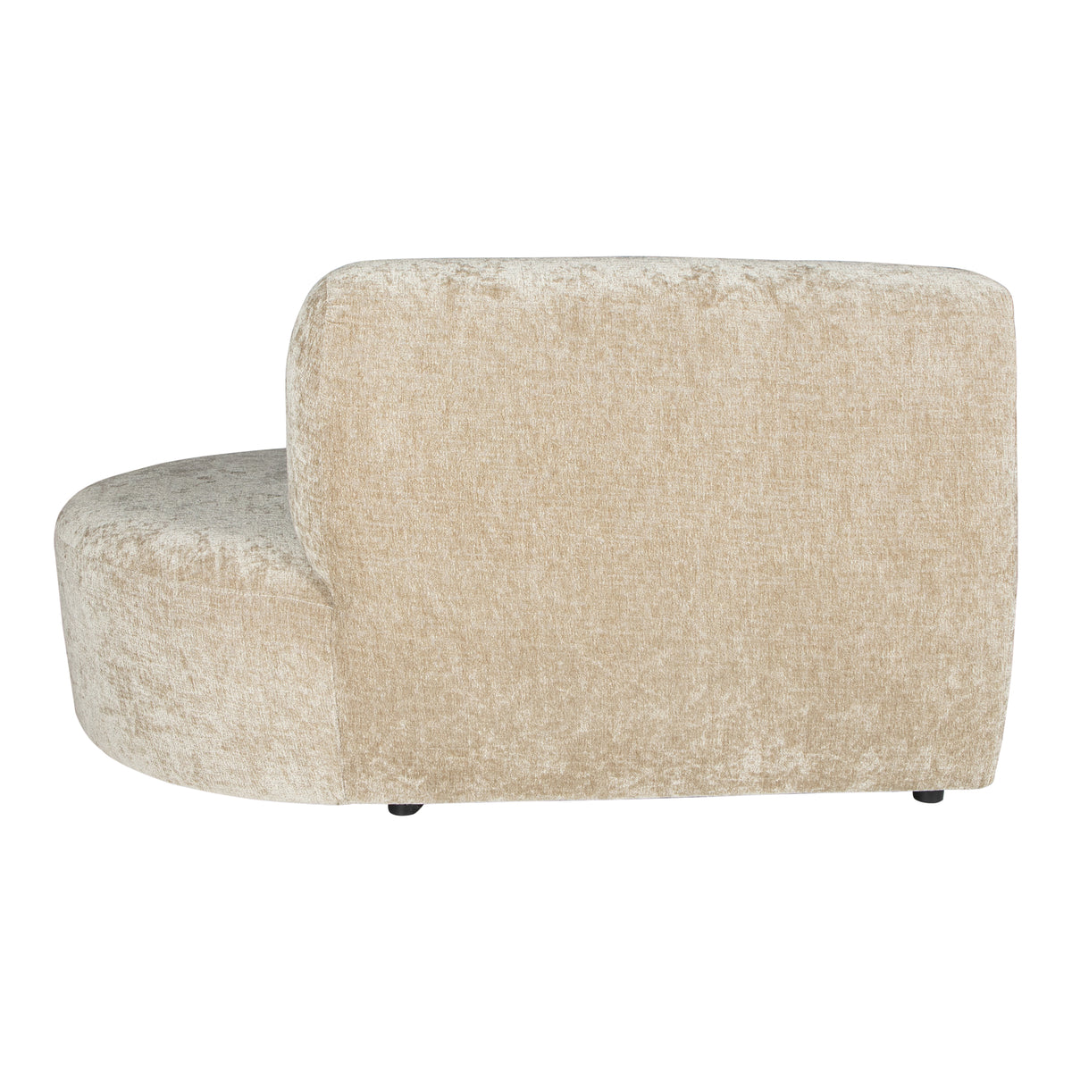 Lujo cream fabric modular sofa right ottoman