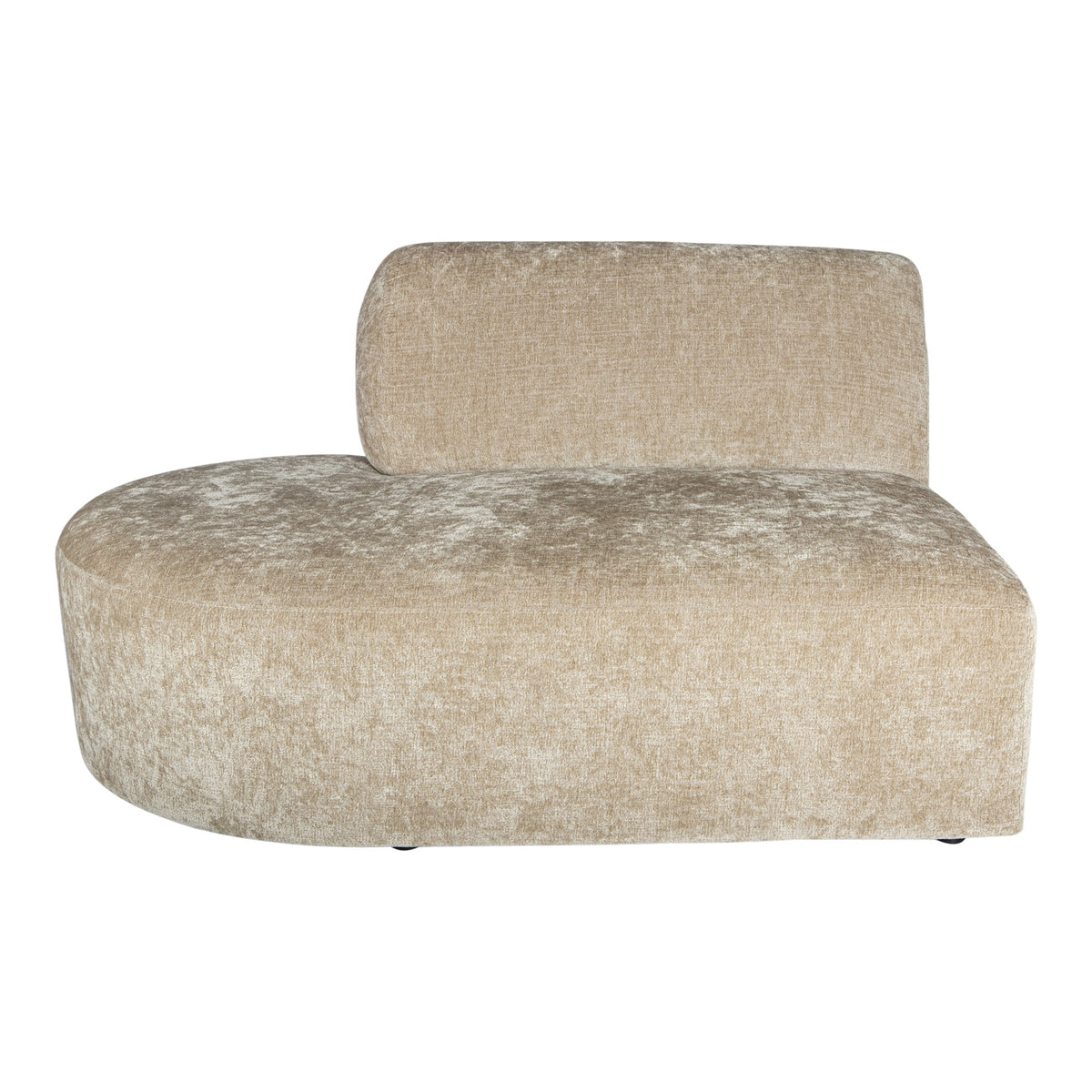 Lujo cream fabric modular sofa left ottoman