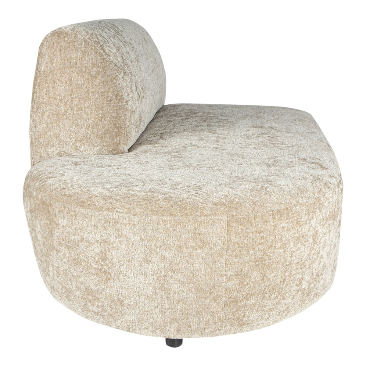 Lujo cream fabric modular sofa left ottoman