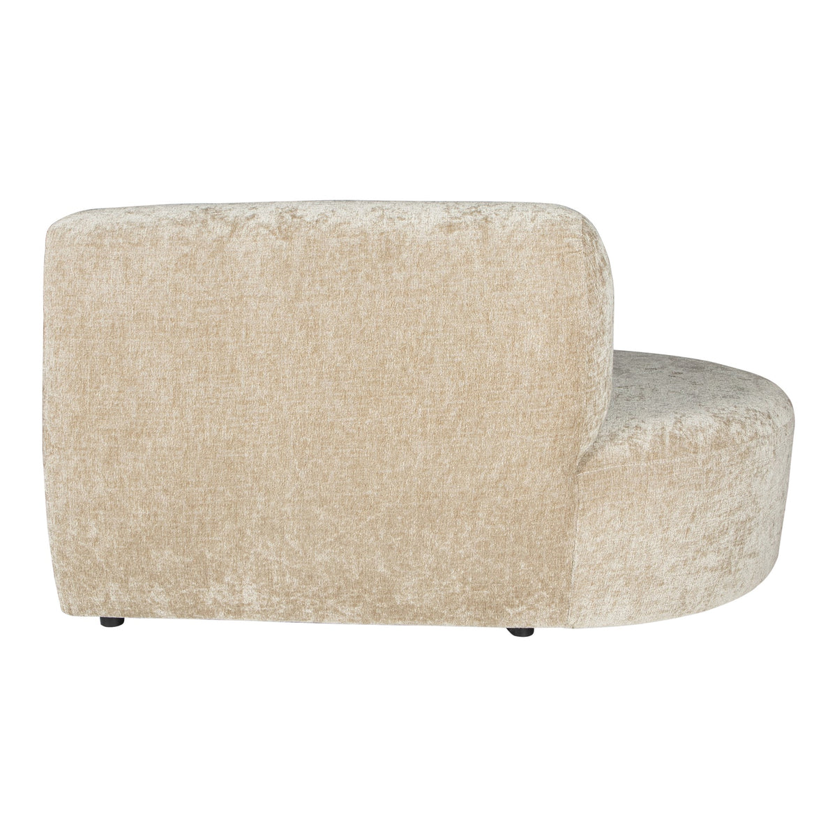 Lujo cream fabric modular sofa left ottoman