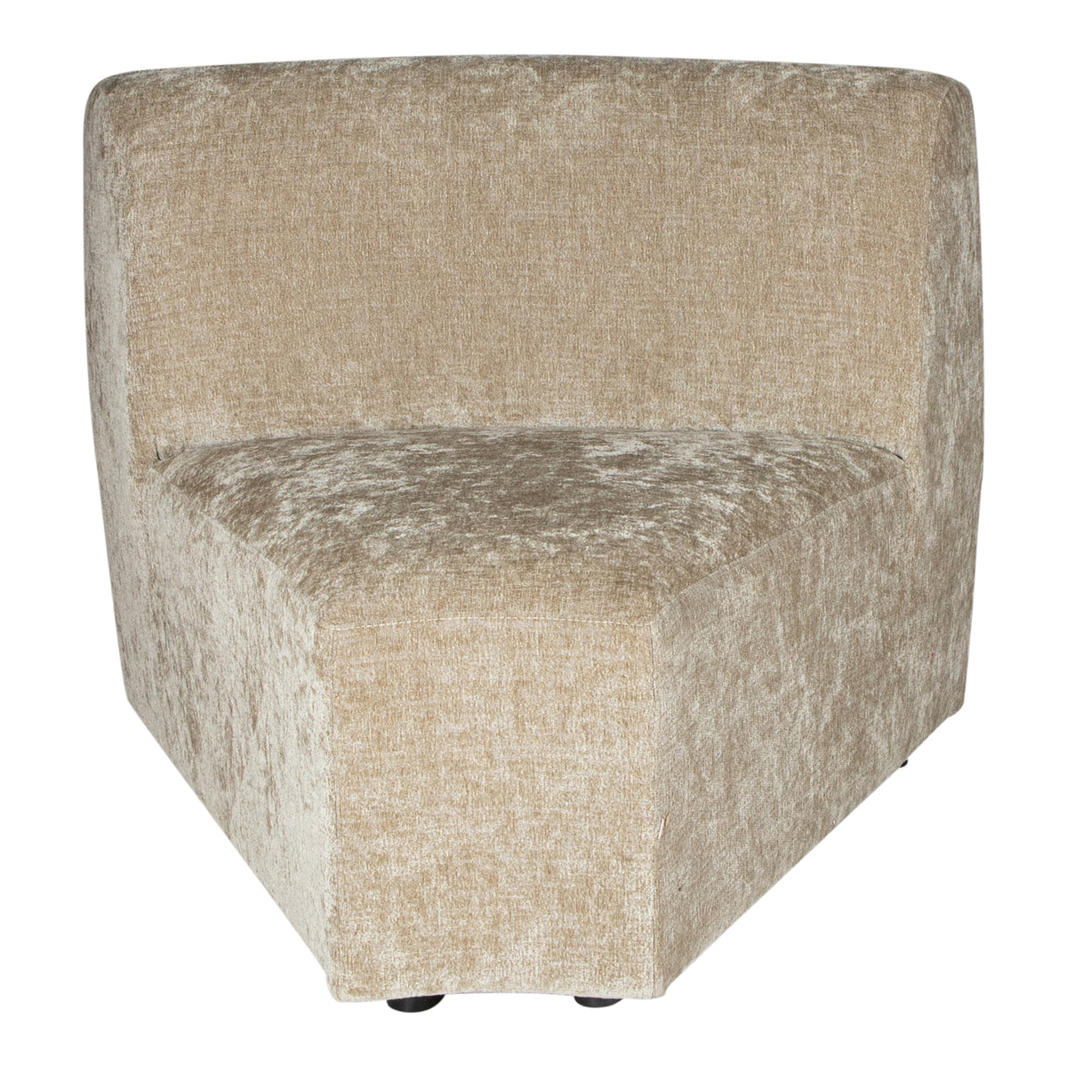 Lujo cream fabric modular sofa corner piece