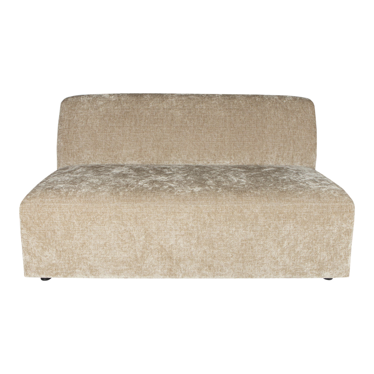 Lujo cream fabric modular two-seater sofa element