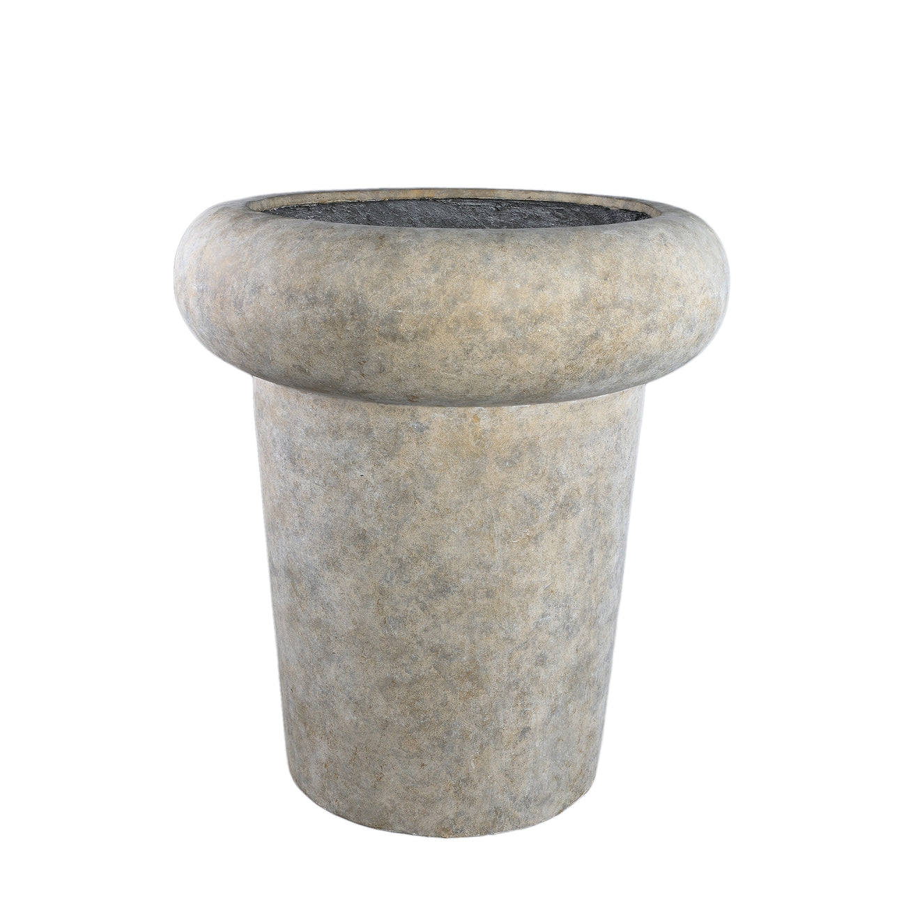 Megga brown brushed cement planter
