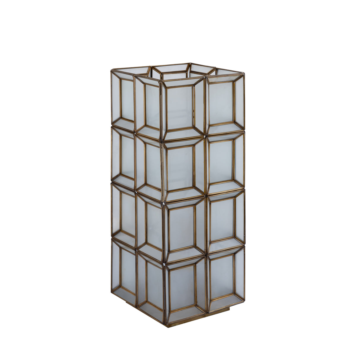 Layra antique gold milk glass table lamp