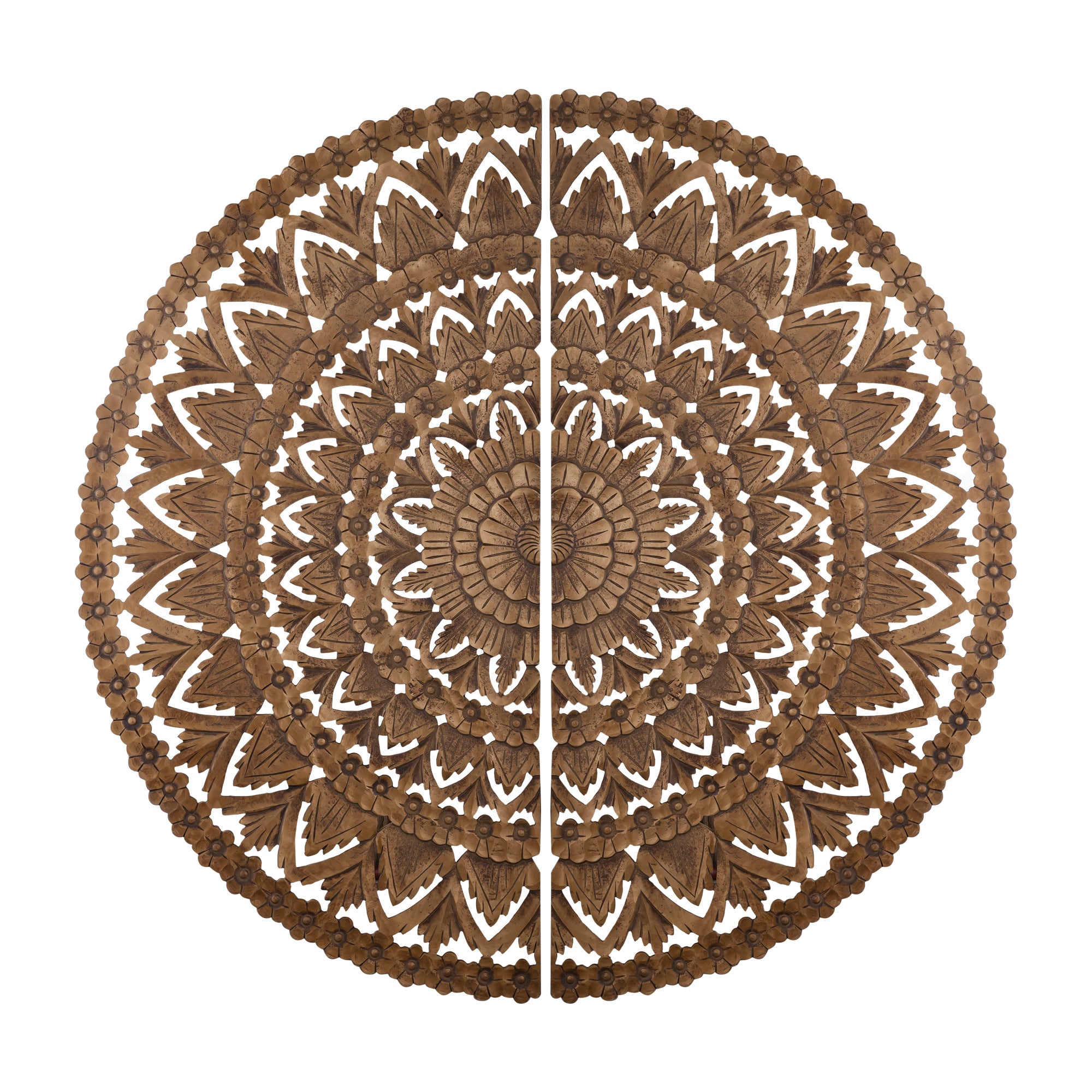 Willian Two-Half Round Wall Panel - Brown