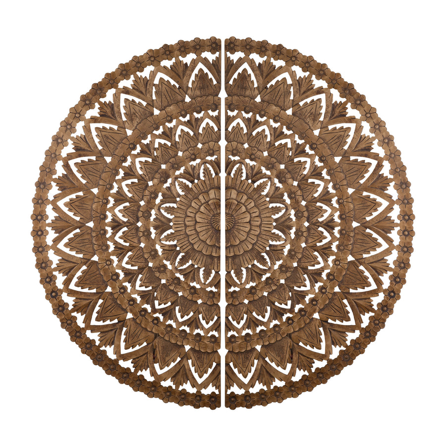 Willian Two-Half Round Wall Panel - Brown