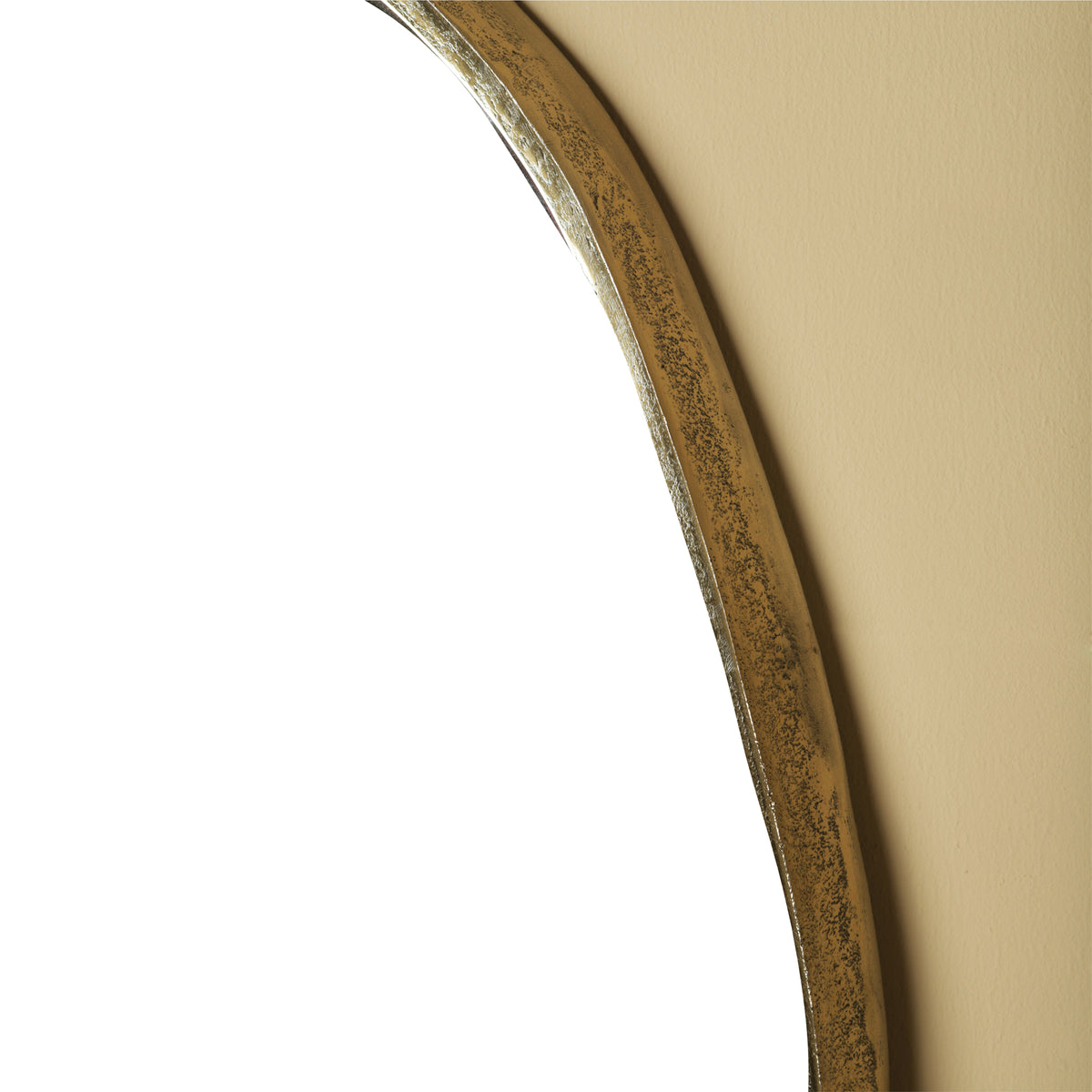Limera gold oval mirror with irregular border, medium