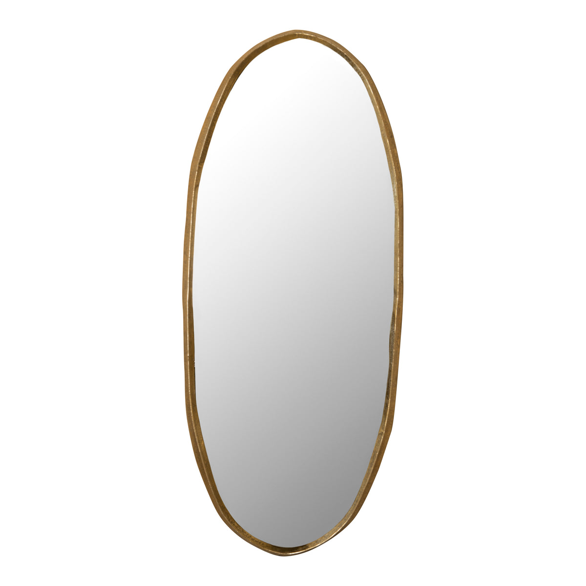 Limera gold oval mirror with irregular border, medium