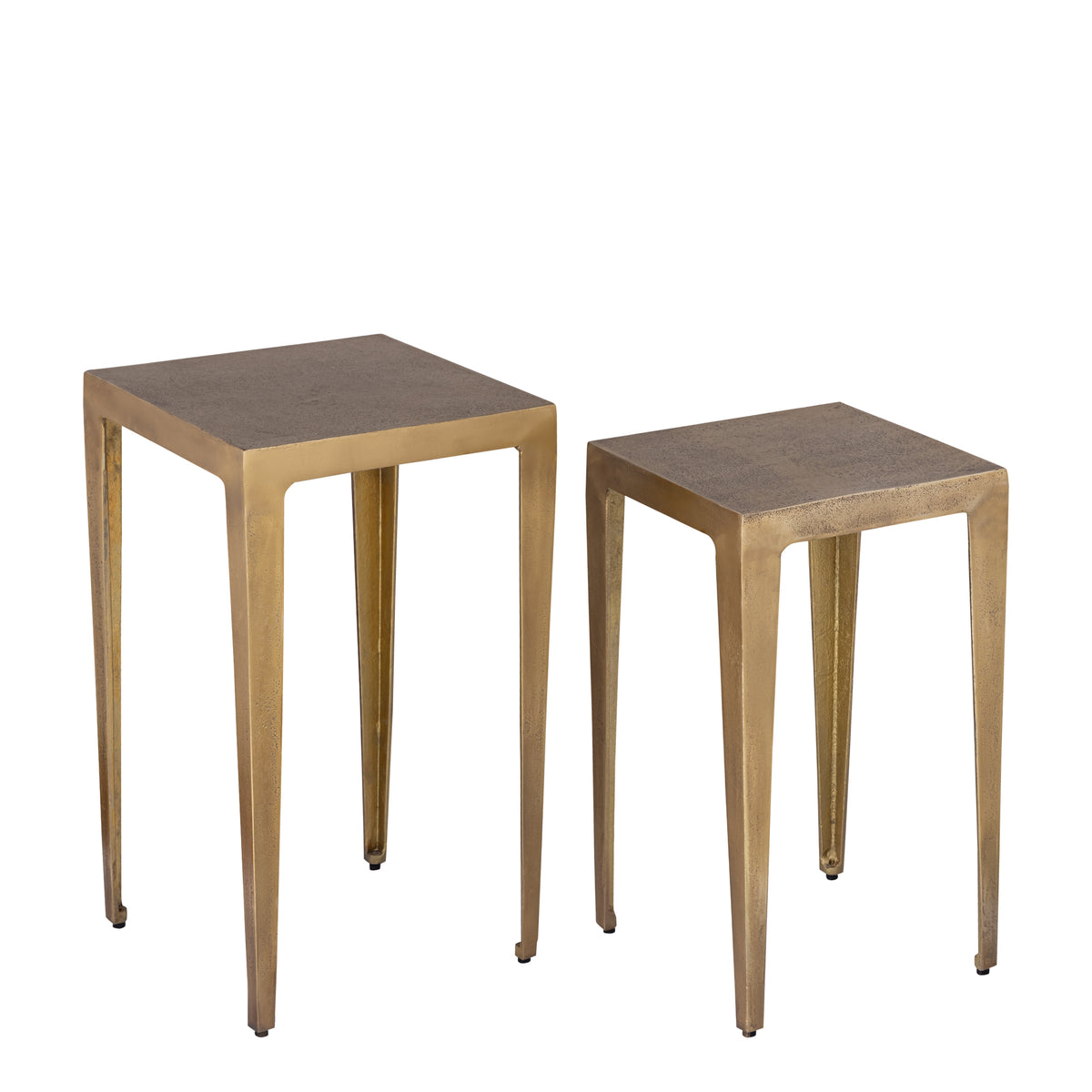 Rivva brass cast aluminium side table