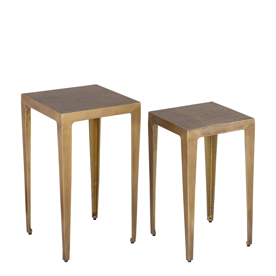Rivva brass cast aluminium side table