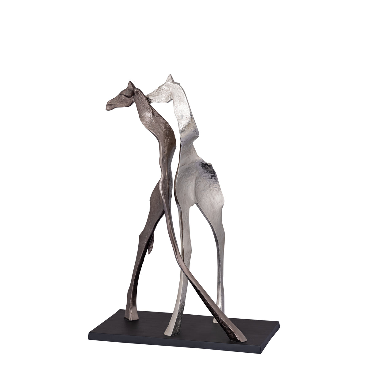 Skye black cast aluminium giraffe statue, small