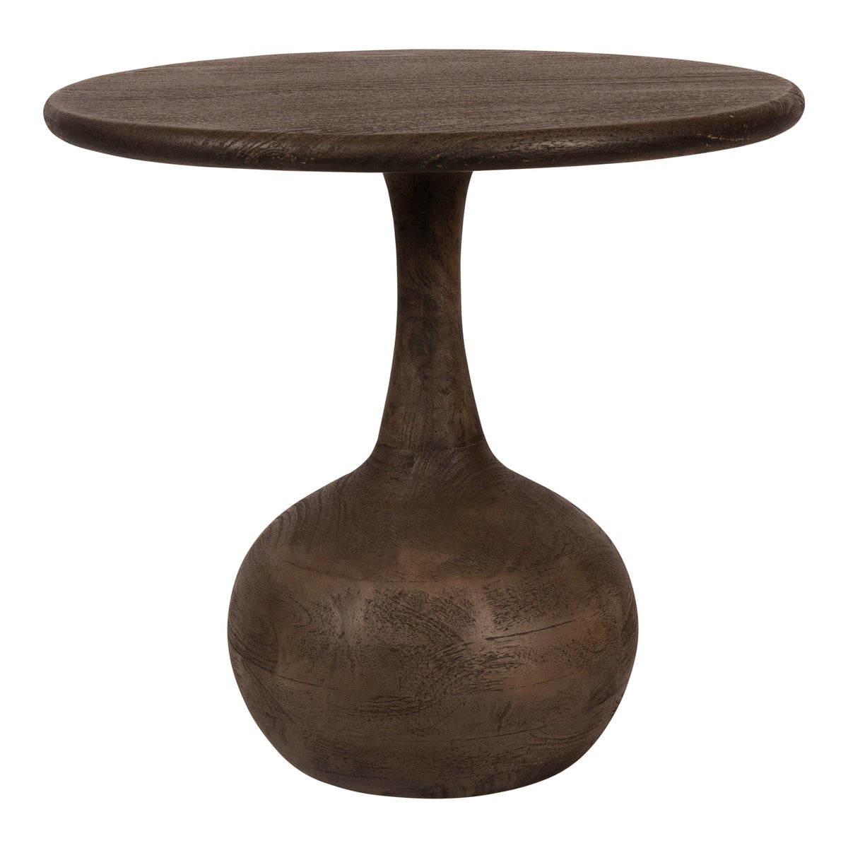 Flos grey mango wood round side table