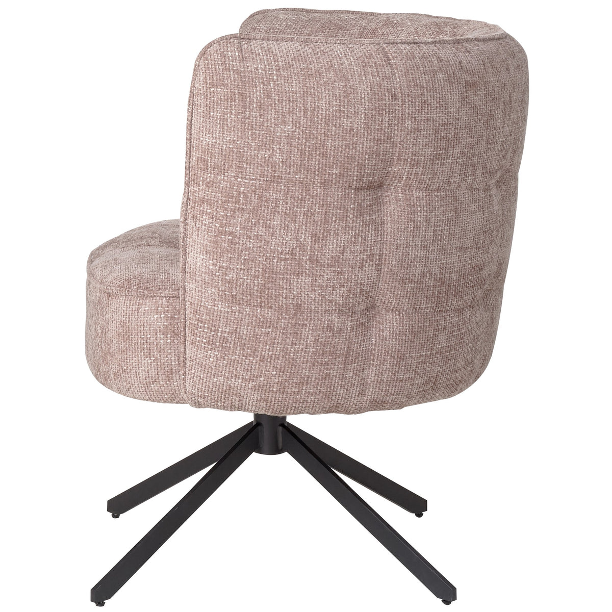 Odin flamingo pink dining chair with black metal frame