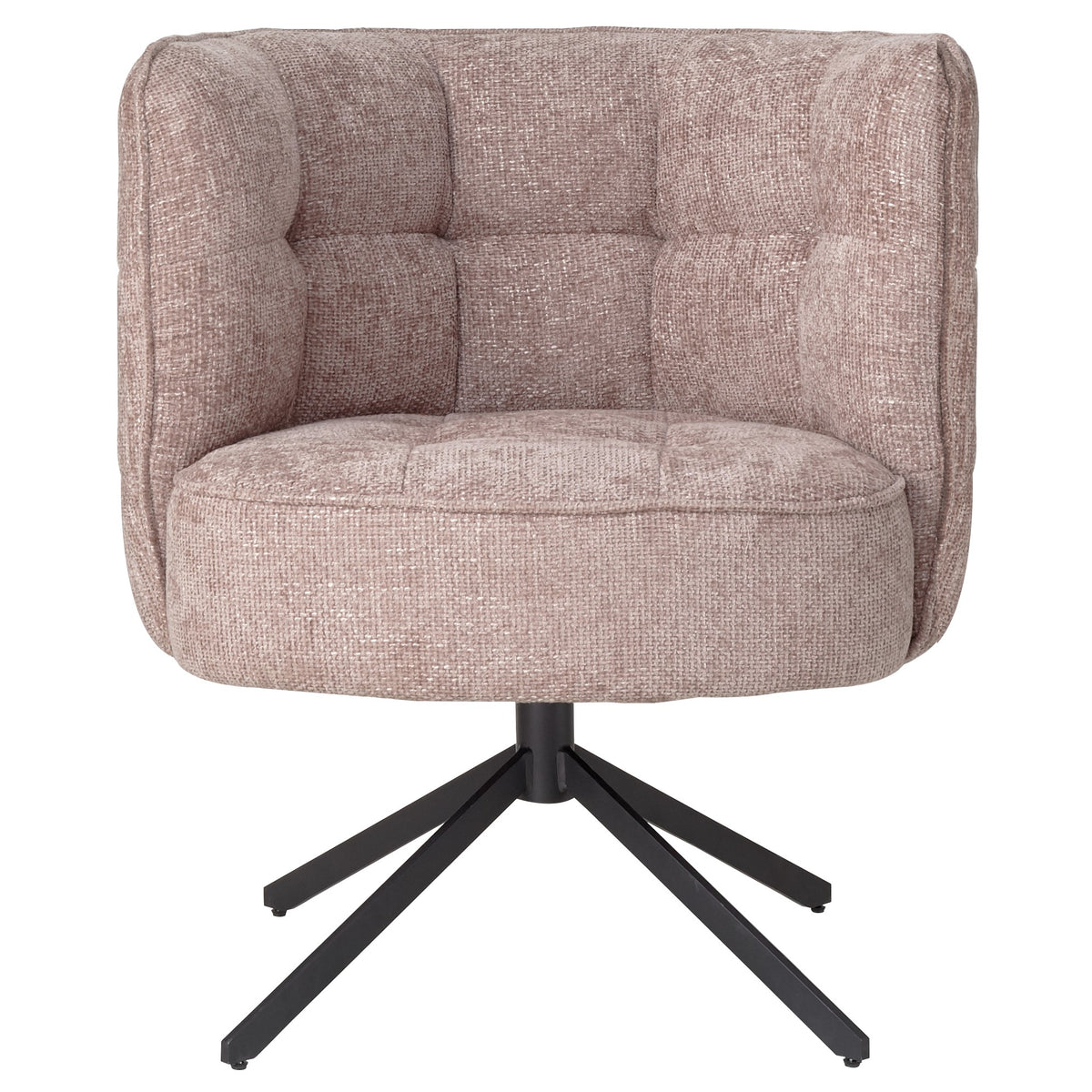 Odin flamingo pink dining chair with black metal frame