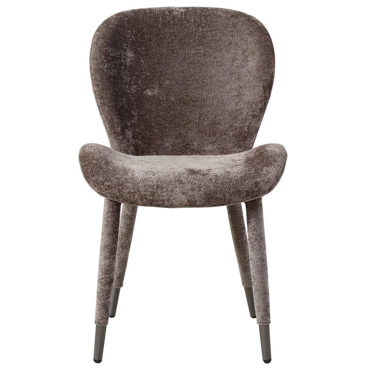 Thor mocca powder-coated iron dining chair
