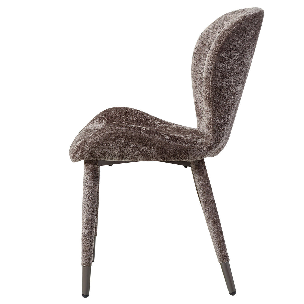 Thor mocca powder-coated iron dining chair