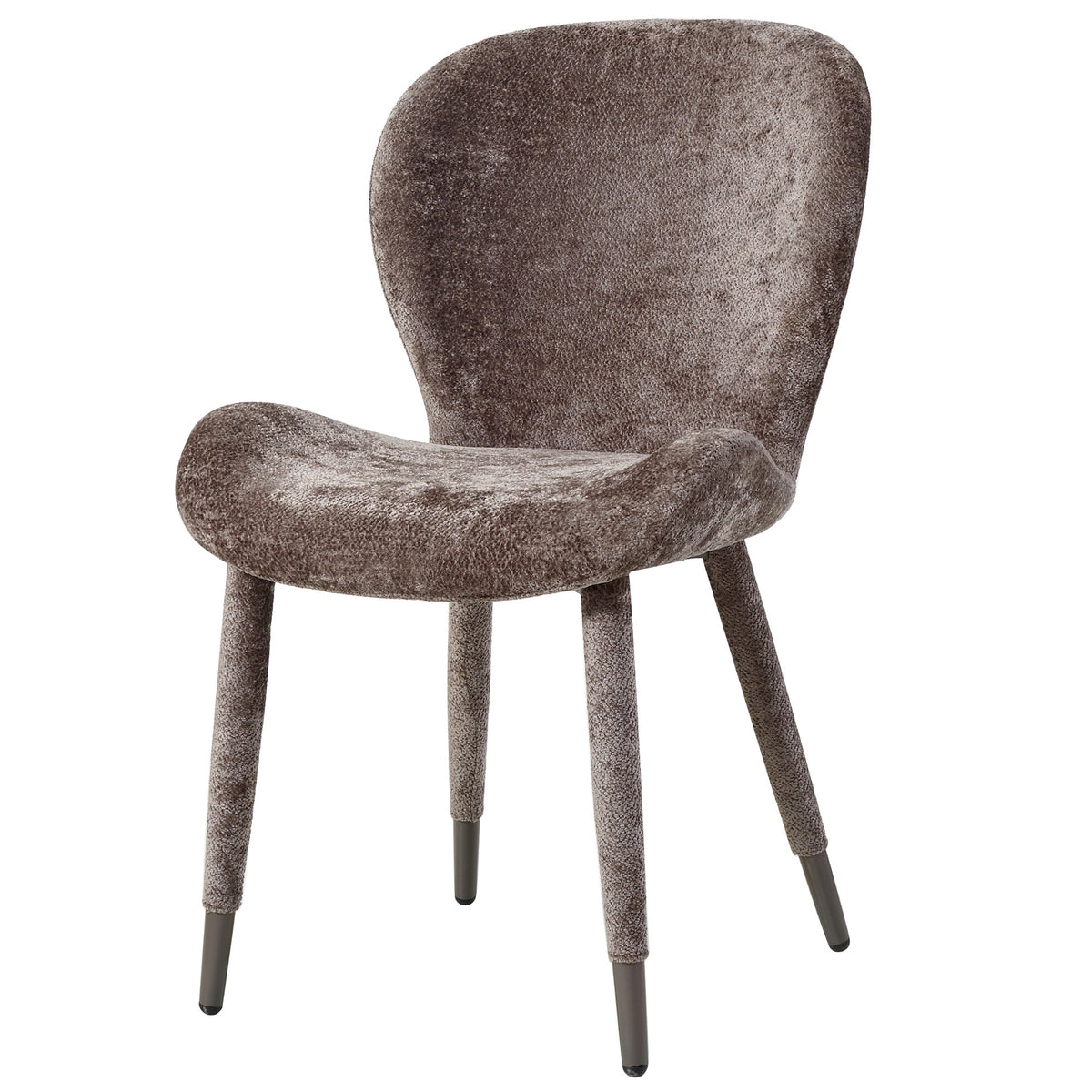 Thor mocca powder-coated iron dining chair