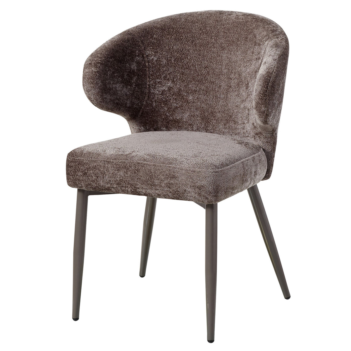 Ares mocca upholstered in aphrodite fabric dining chair
