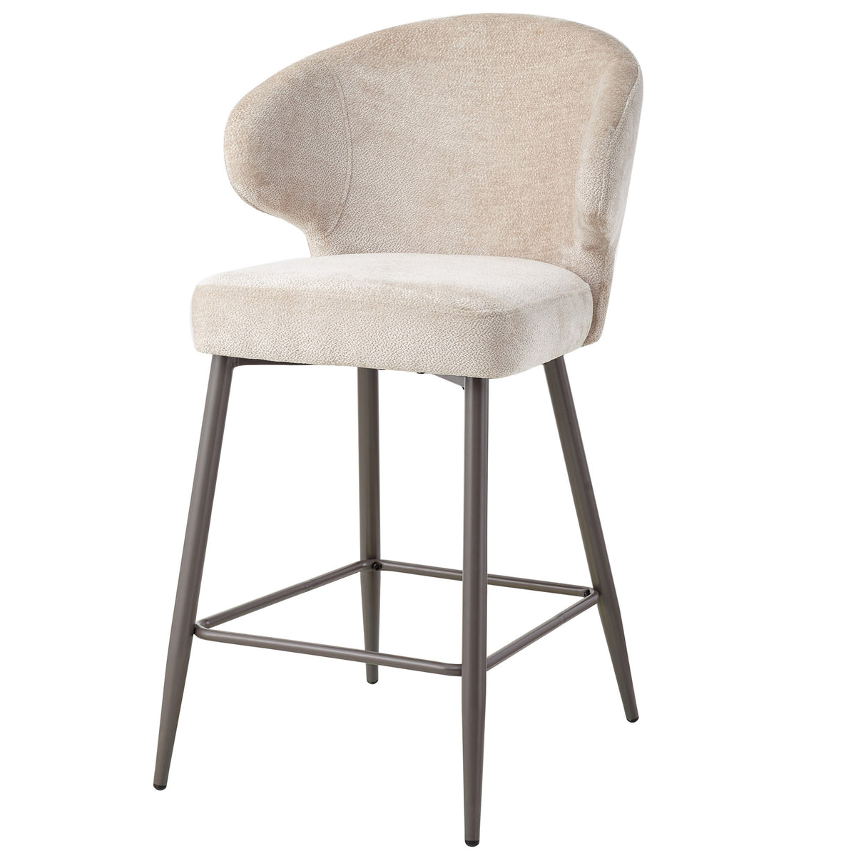 Ares beige upholstered in aphrodite fabric bar stool