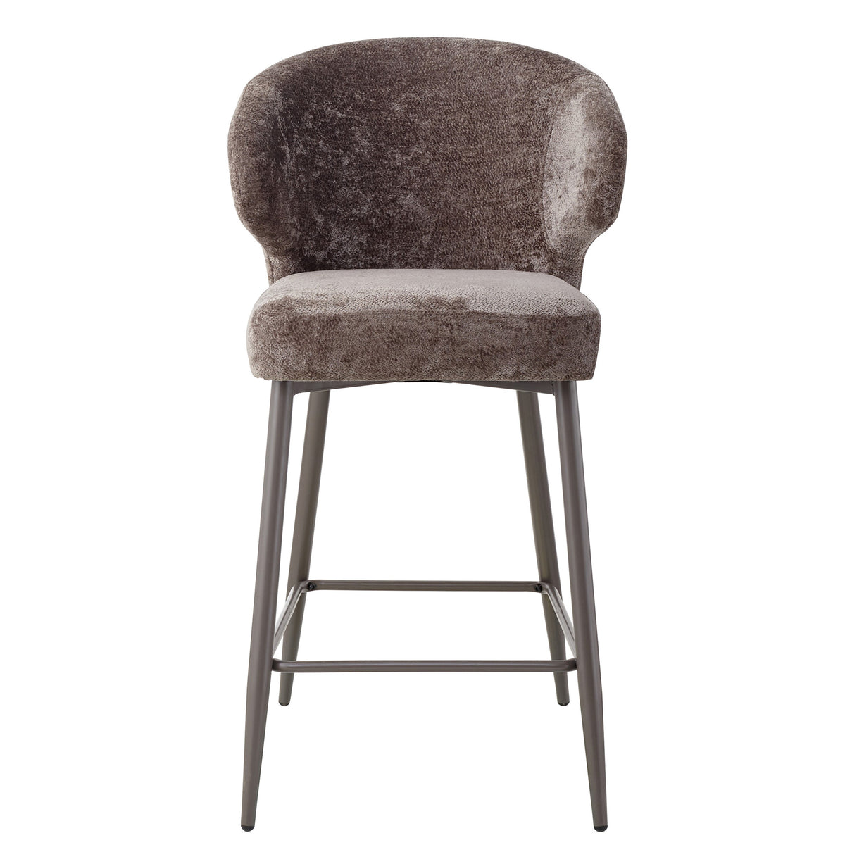 Ares mocca upholstered in aphrodite fabric bar stool