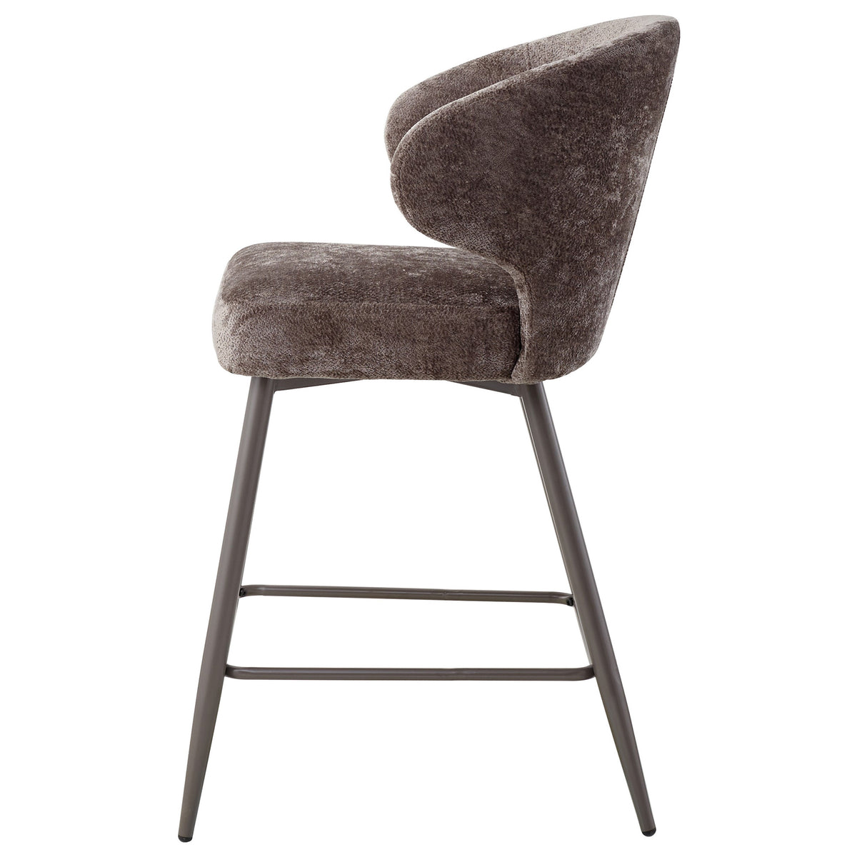 Ares mocca upholstered in aphrodite fabric bar stool
