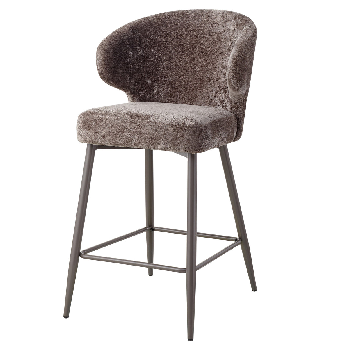 Ares mocca upholstered in aphrodite fabric bar stool