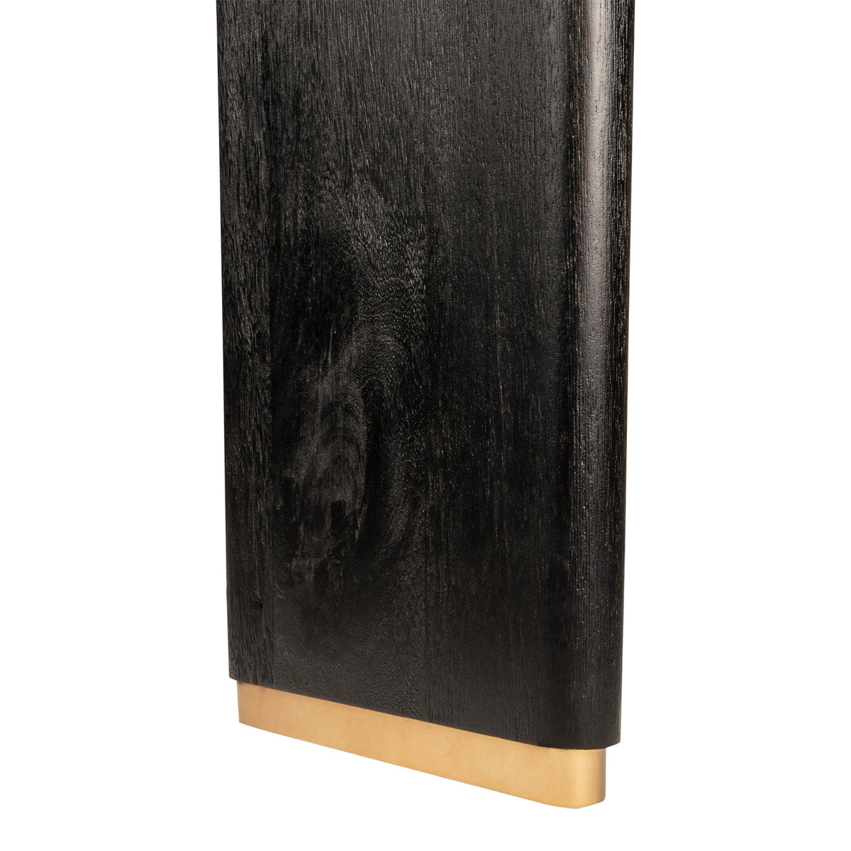 Liber black solid mango wood dining table