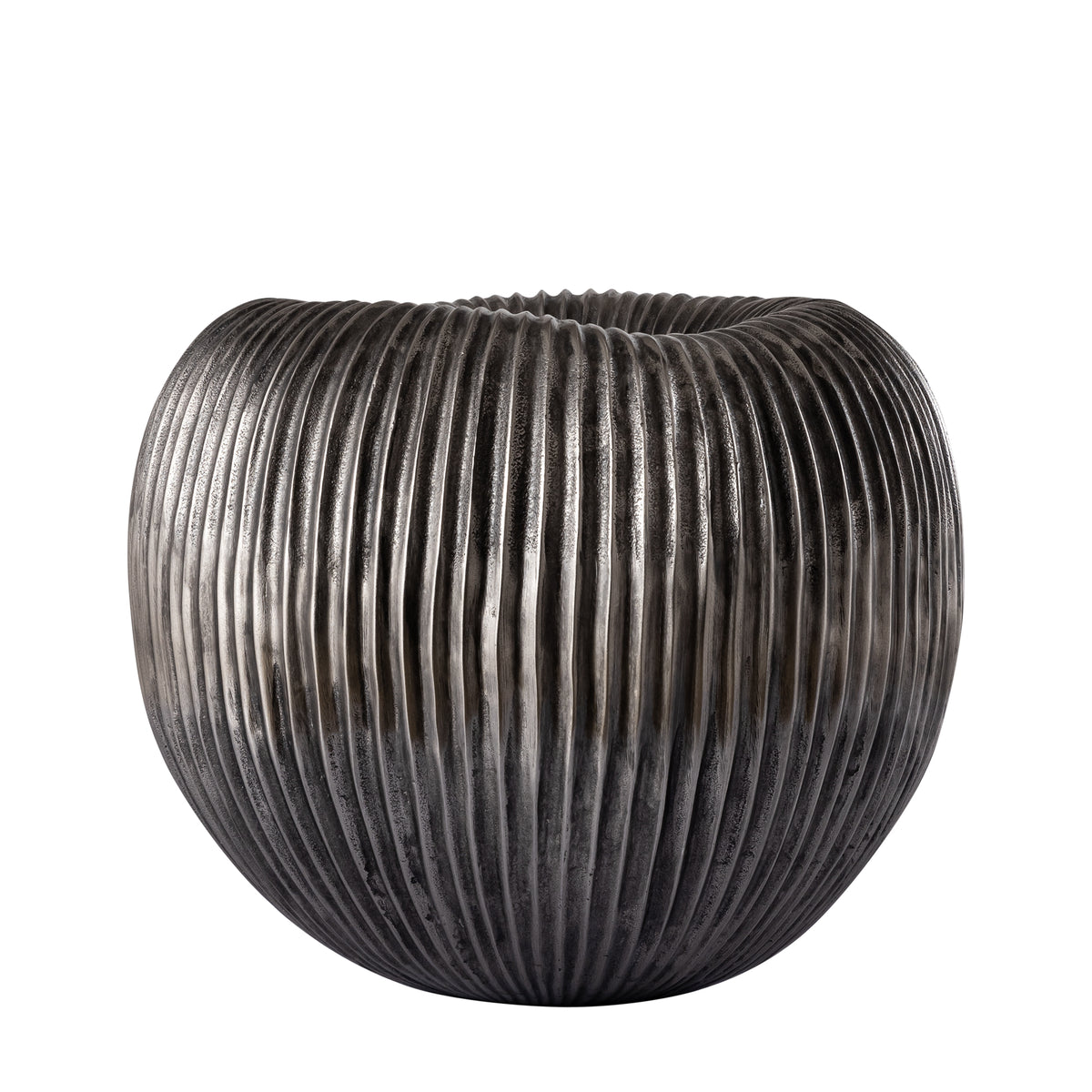 Russel silver brushed aluminium planter