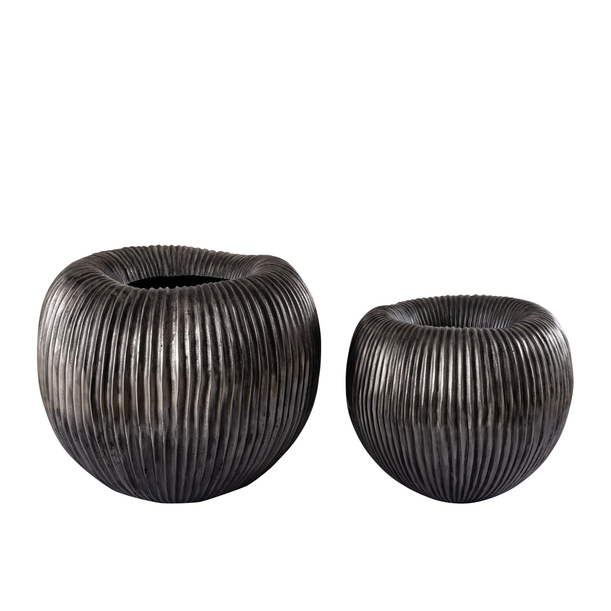 Russel silver brushed aluminium planter