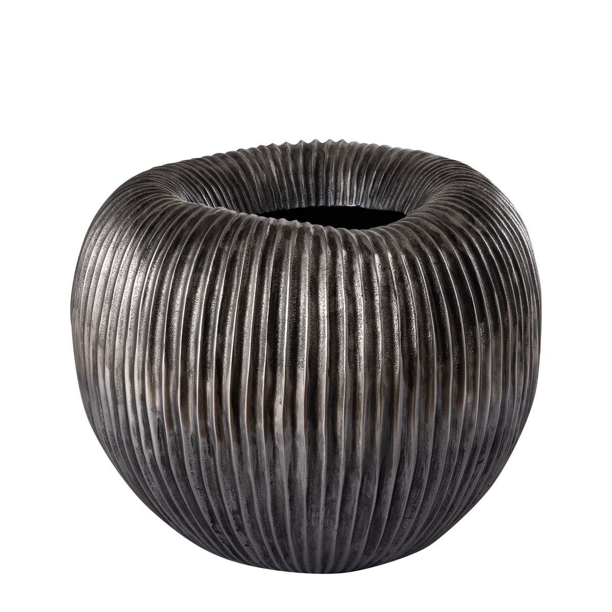 Russel silver brushed aluminium planter