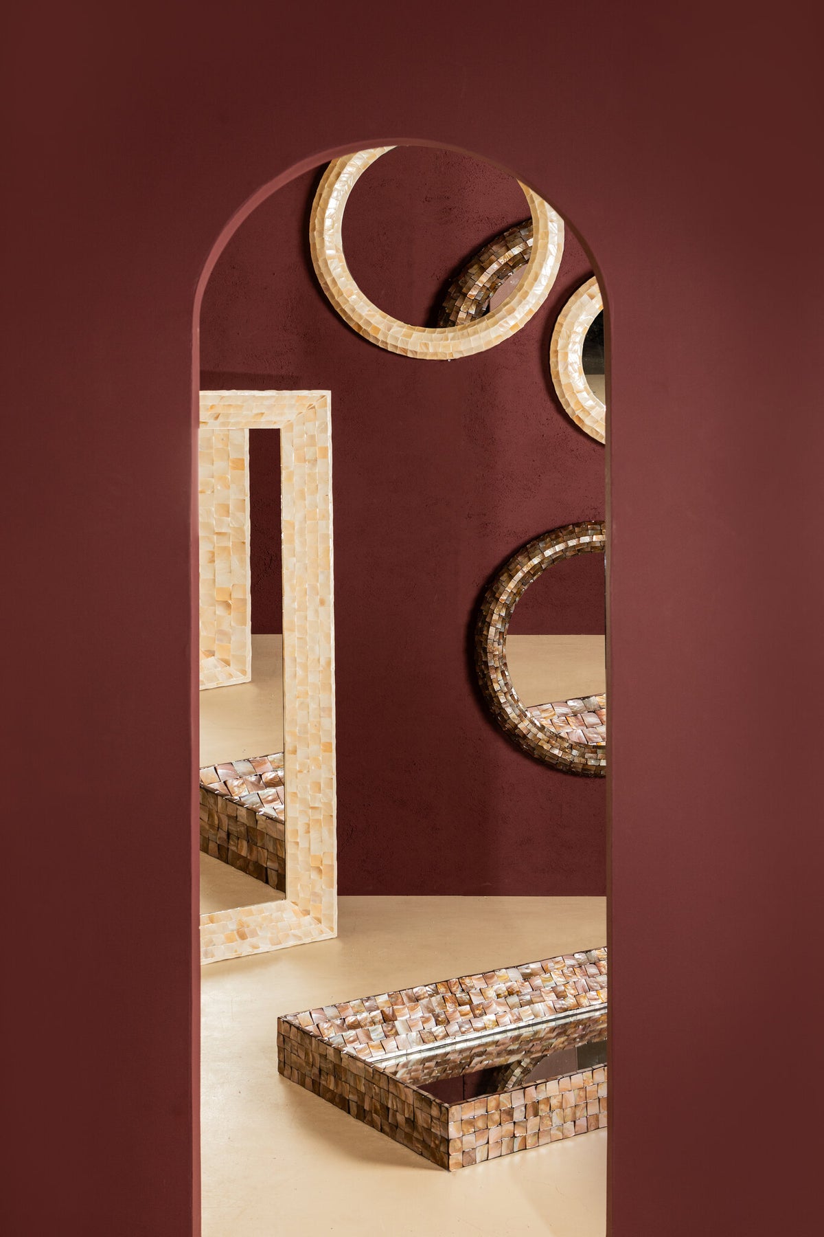Chelsae bronze hand-finished mdf mirror