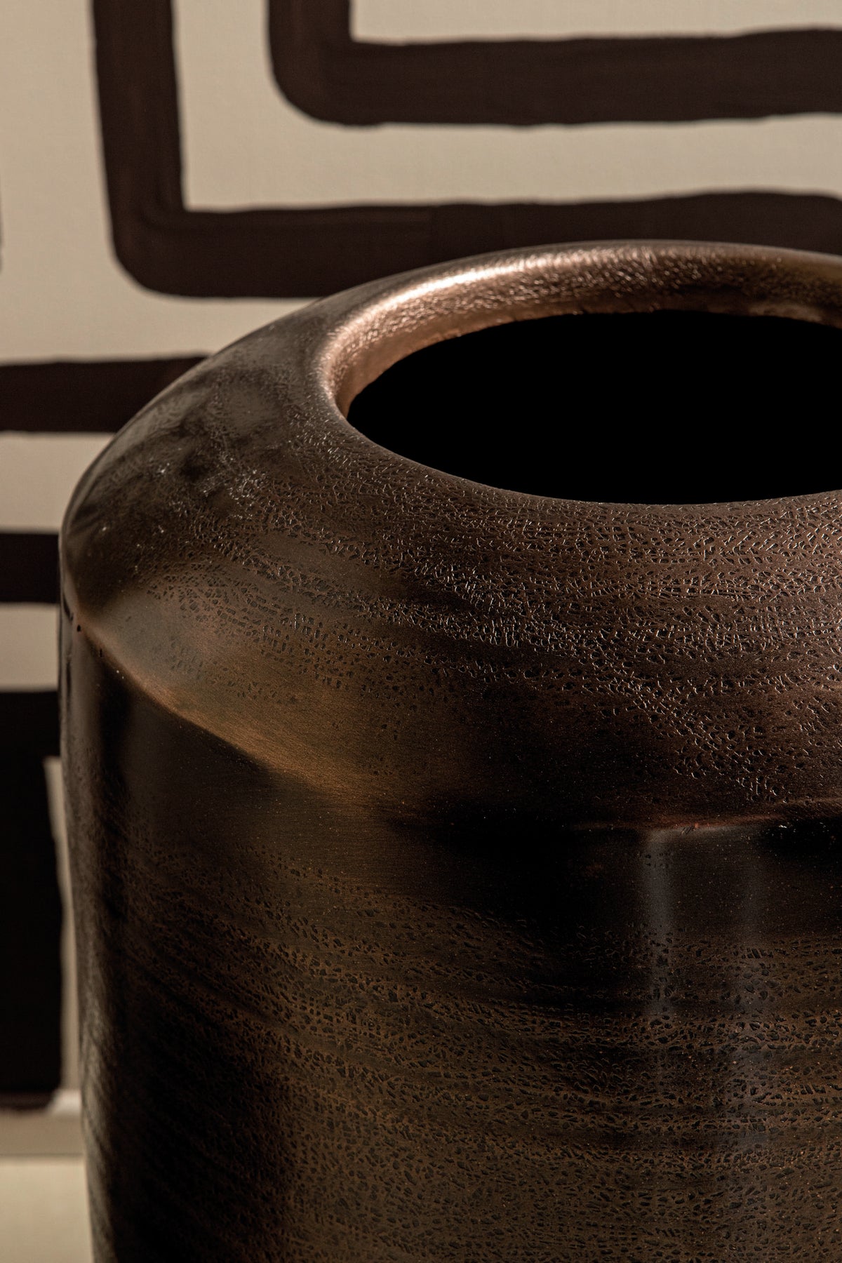 Micheal copper brushed aluminium planter