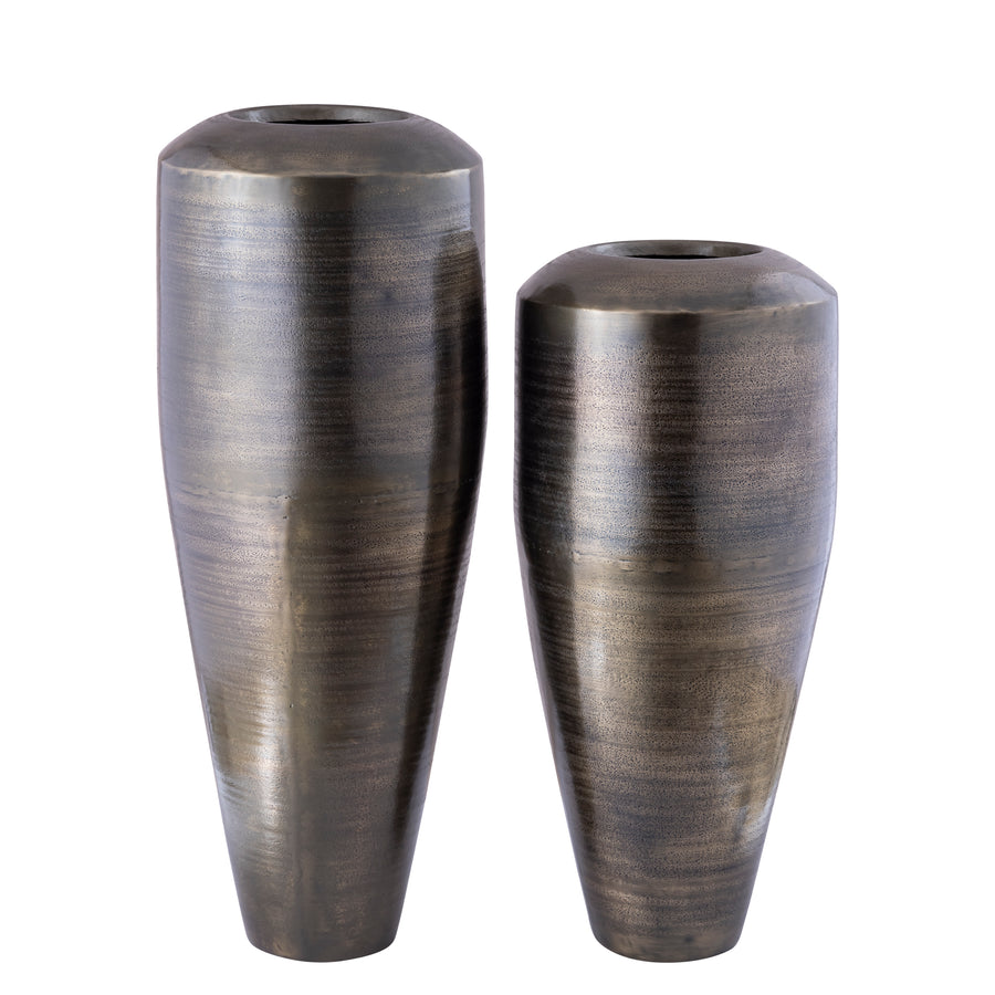 Micheal black brushed aluminium planter