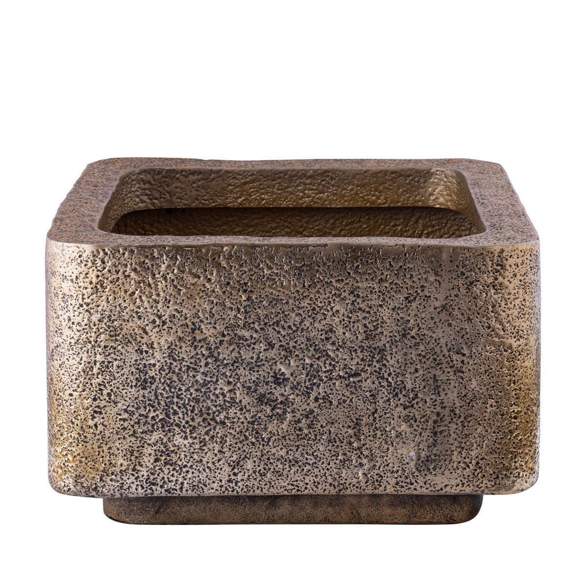 Indira gold brushed aluminium planter